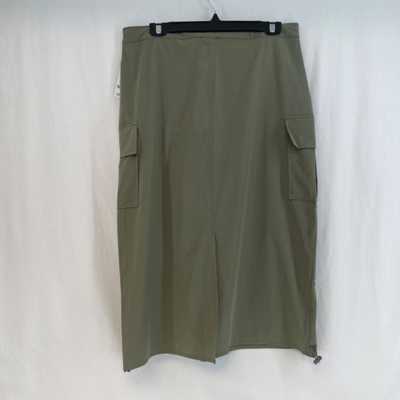 Ardene Maxi Skirt Women Large Army Green Lightweight Adjustable - Picture 12 of 15